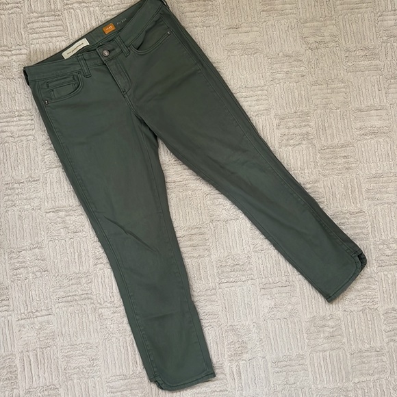 Anthropologie Pilcro and the Letterpress Stet cropped pants green Size 27 - Picture 6 of 16